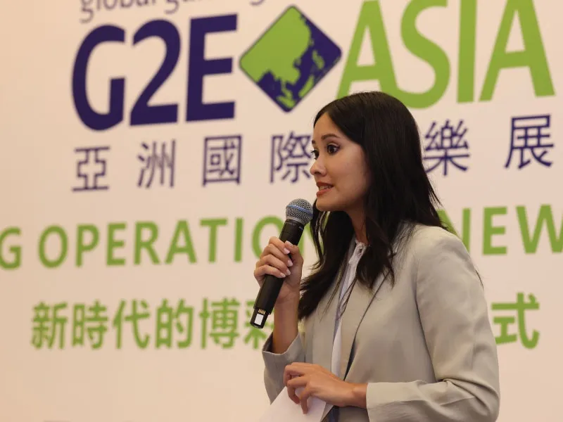 José Leitão and Daniela Guerreiro attends G2E Asia Macau as Moderators